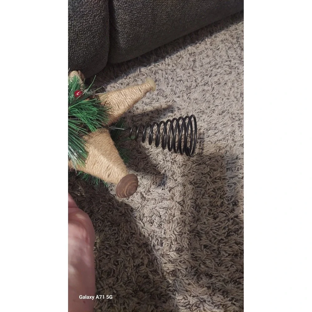 Rustic Jute Burlap Brown Star Snowflake Christmas Tree‎ Topper Holly Greenery